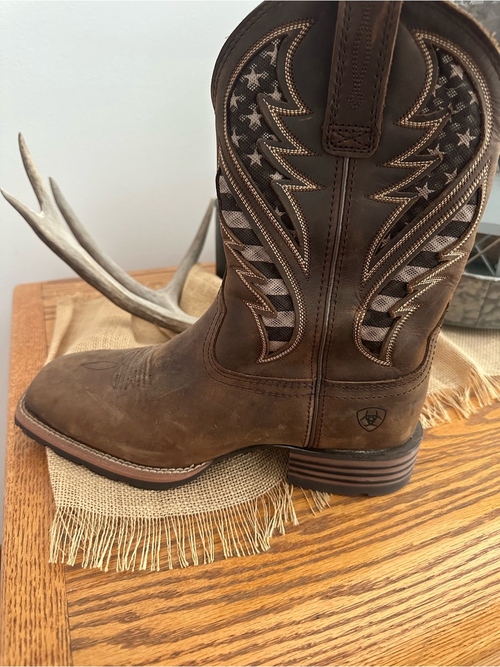 Ariat Brown Leather Pull-On Boot with Quilted Lining